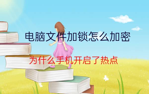 电脑文件加锁怎么加密 为什么手机开启了热点，电脑显示网络有个锁？